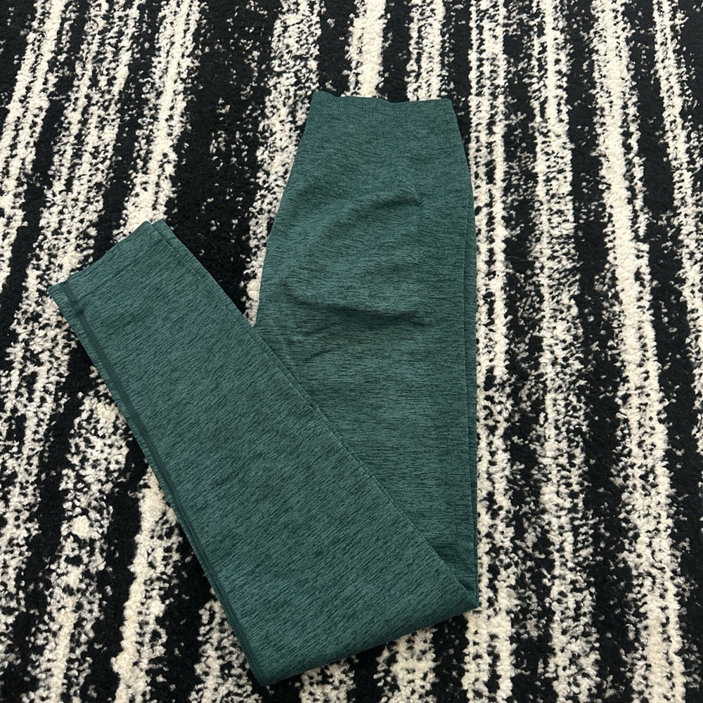 High-Rise Teal Heather Performance Leggings